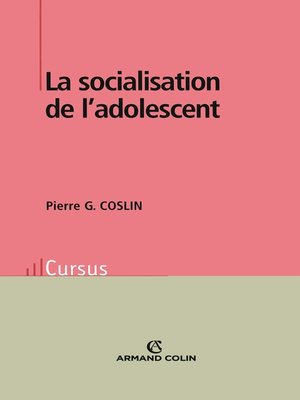 cover image of La socialisation de l'adolescent
